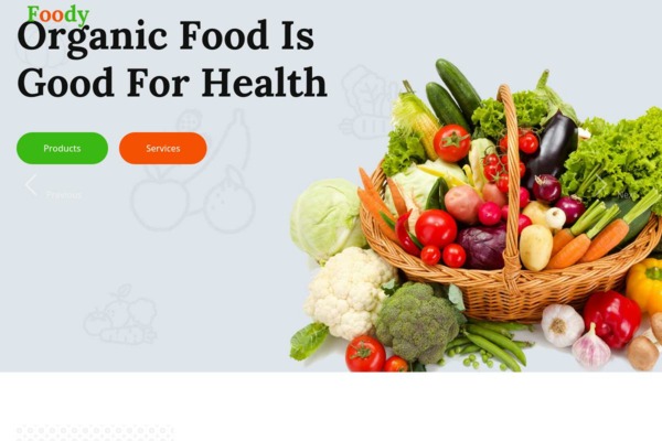 Шаблон для сайта Foody - Organic Food Website Template