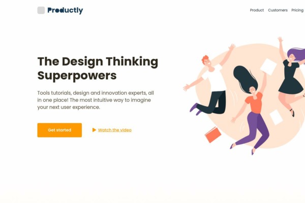 Шаблон для сайта Productly | Design Agency Landing Page UI