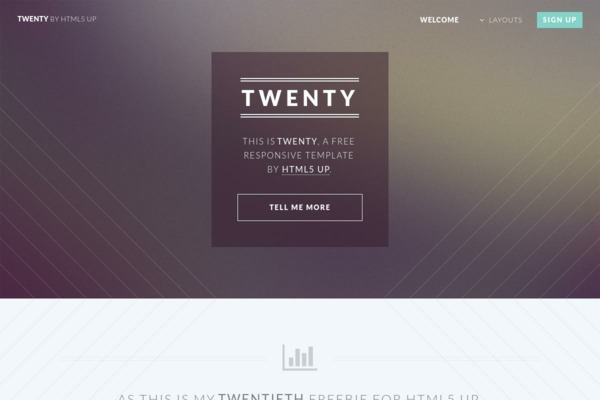 Шаблон для сайта Twenty by HTML5 UP