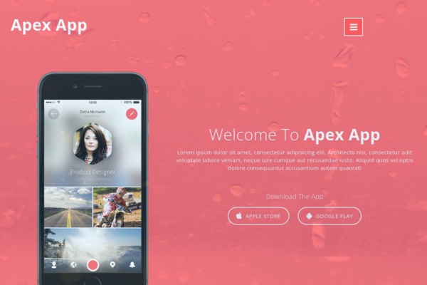Шаблон для сайта Apex App : Home
