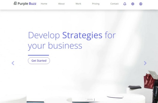 Шаблон для сайта Purple Buzz HTML Template with Bootstrap 5 Beta 1
