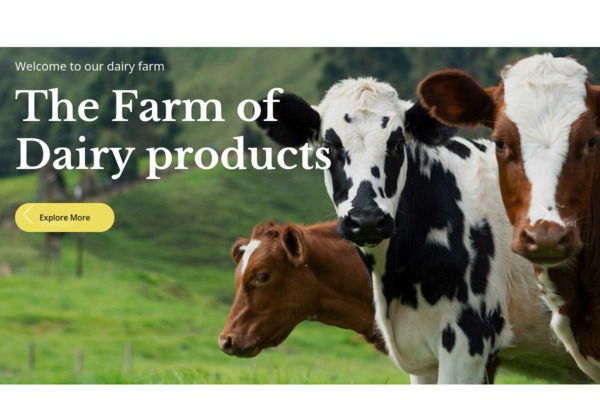 Шаблон для сайта Milky - Dairy Website Template