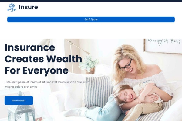 Шаблон для сайта Insure - Insurance HTML Template