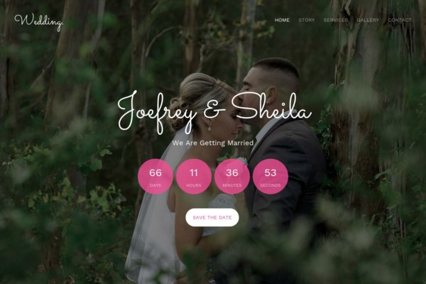Шаблон для сайта Wedding — 100% Free Fully Responsive HTML5 Template by FREEHTML5.co