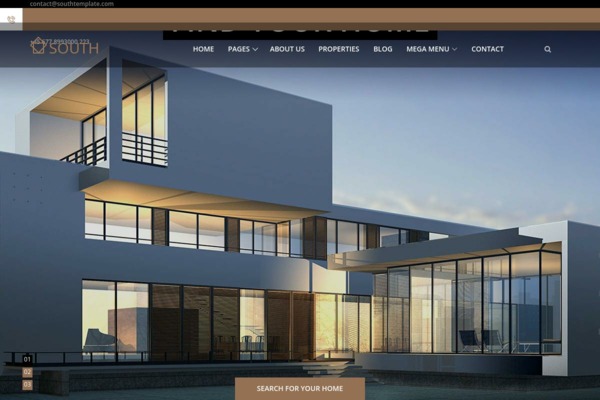 Шаблон для сайта South - Real Estate Agency Template | Home