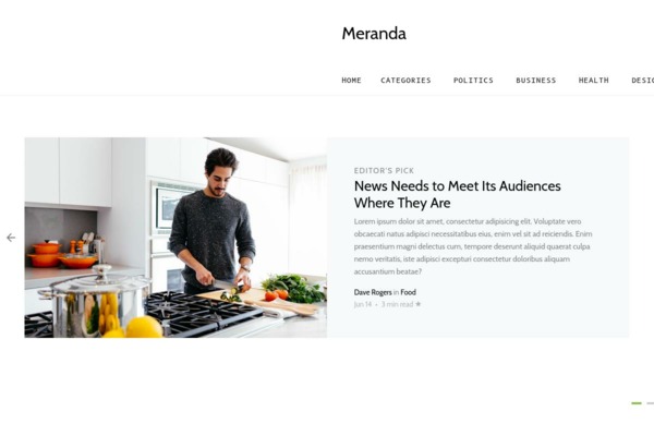 Шаблон для сайта Meranda — Website Template by Colorlib