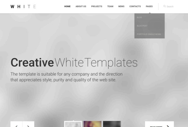 Шаблон для сайта White | responsive bootstrap3 html5 one page template