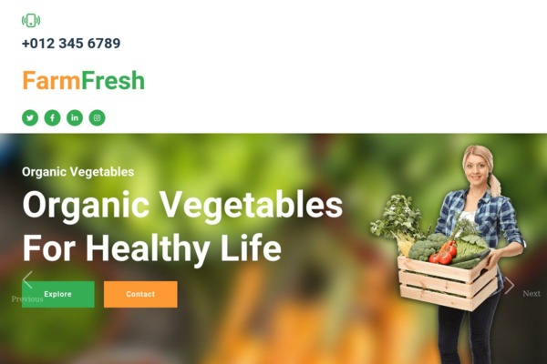 Шаблон для сайта FarmFresh - Organic Farm Website Template