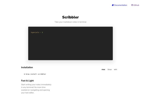 Шаблон для сайта Scribbler - a codding landing page template for codrops