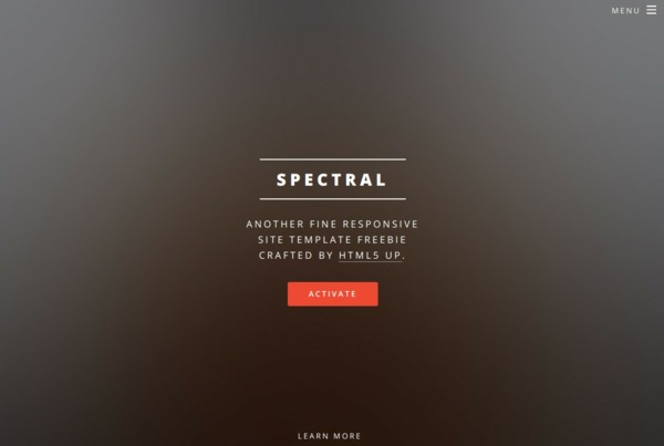 Шаблон для сайта Spectral by HTML5 UP