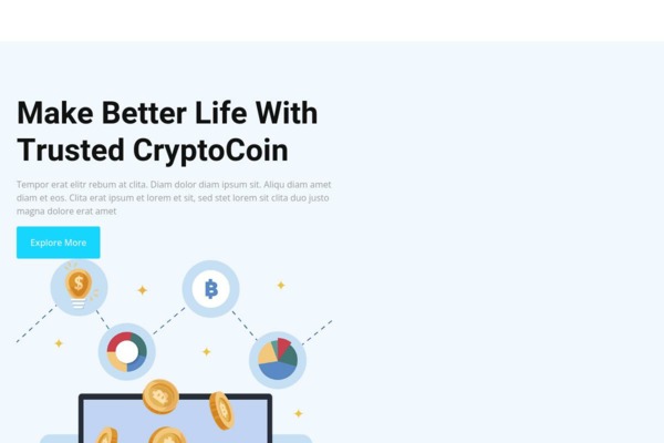 Шаблон для сайта CryptoCoin - Free Cryptocurrency Website Template