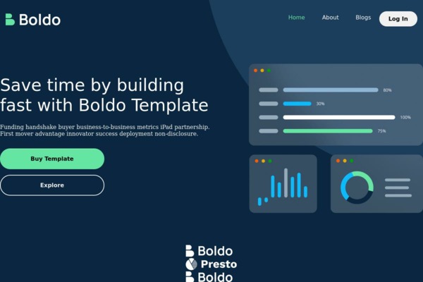 Шаблон для сайта Boldo | Boldo Agency Template