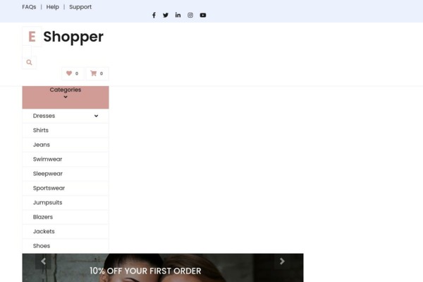 Шаблон для сайта EShopper - Bootstrap Shop Template