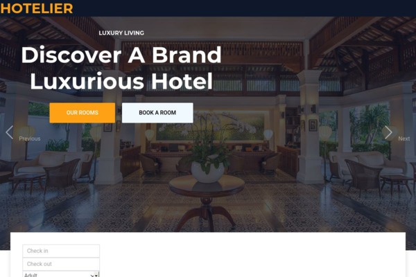 Шаблон для сайта Hotelier - Hotel HTML Template