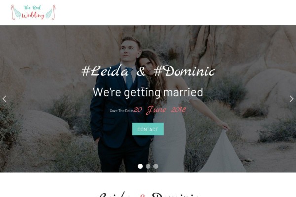 Шаблон для сайта The Real Wedding - Responsive OnePage HTML5 Template