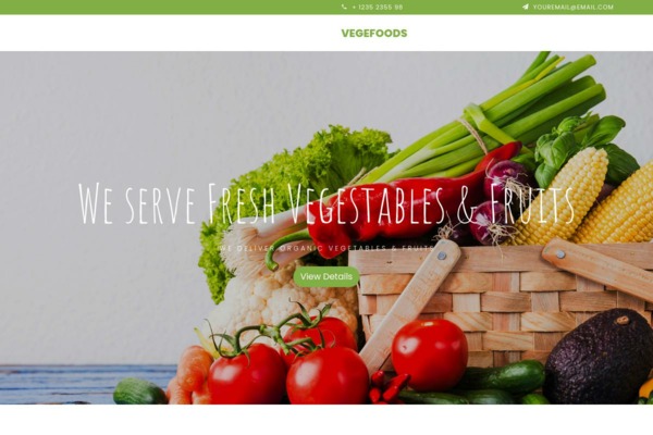 Шаблон для сайта Vegefoods - Free Bootstrap 4 Template by Colorlib