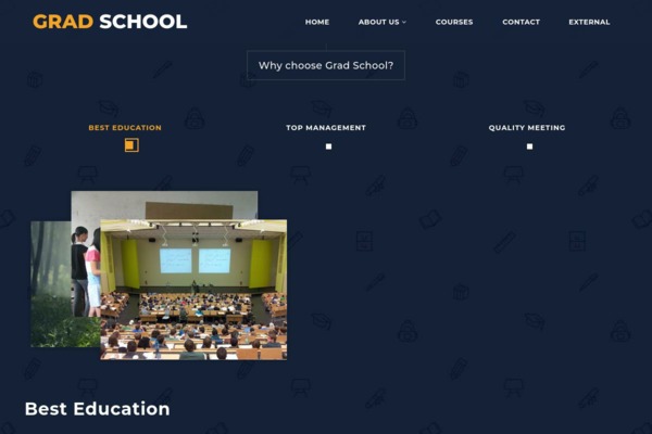 Шаблон для сайта Grad School HTML5 Template