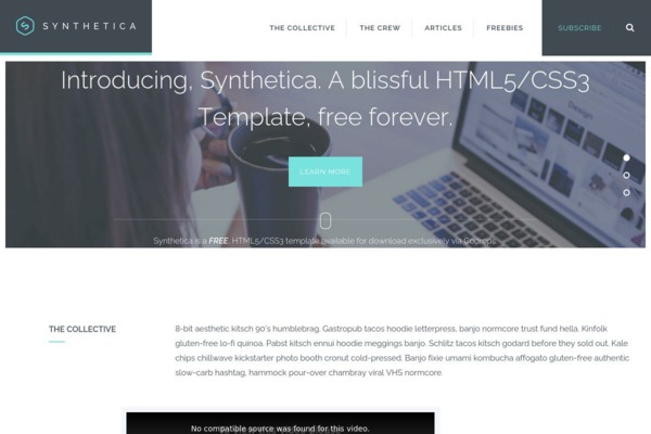 Шаблон для сайта Synthetica HTML5/CSS3 Template