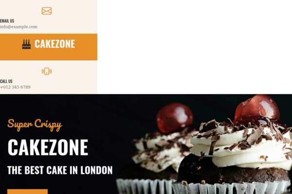Шаблон для сайта CakeZone - Cake Shop Website Template