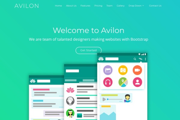 Шаблон для сайта Avilon Bootstrap Template